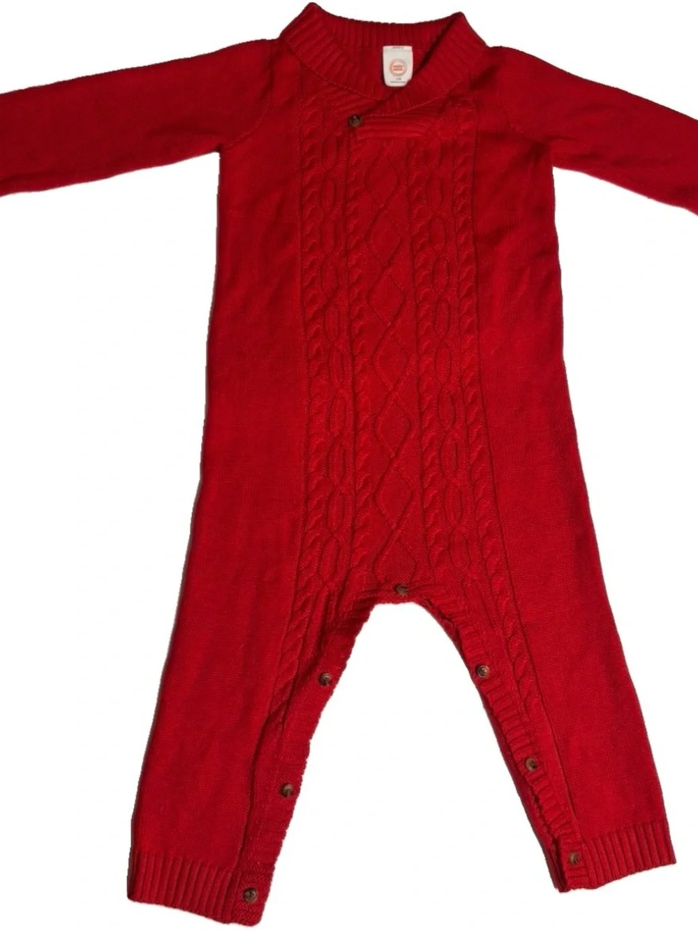 Wonder Nation Baby Unisex Red Cable Knit Coverall 24 Months Christmas Holiday